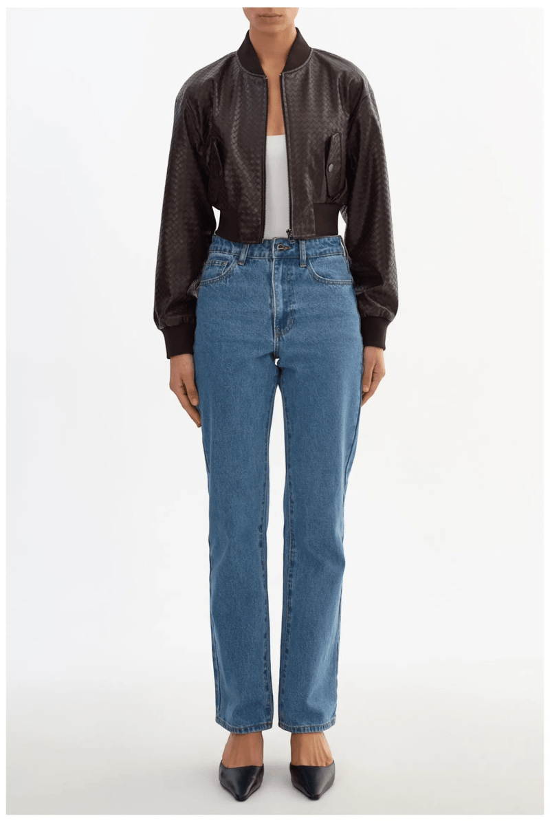 Outerwear - Lamarque - Evelin Cropped Woven Bomber - Archery Close