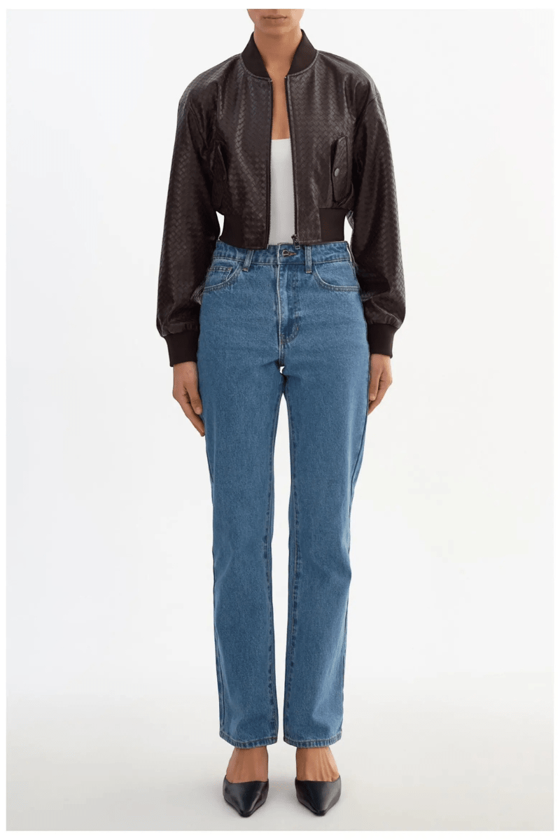 Outerwear - Lamarque - Evelin Cropped Woven Bomber - Archery Close