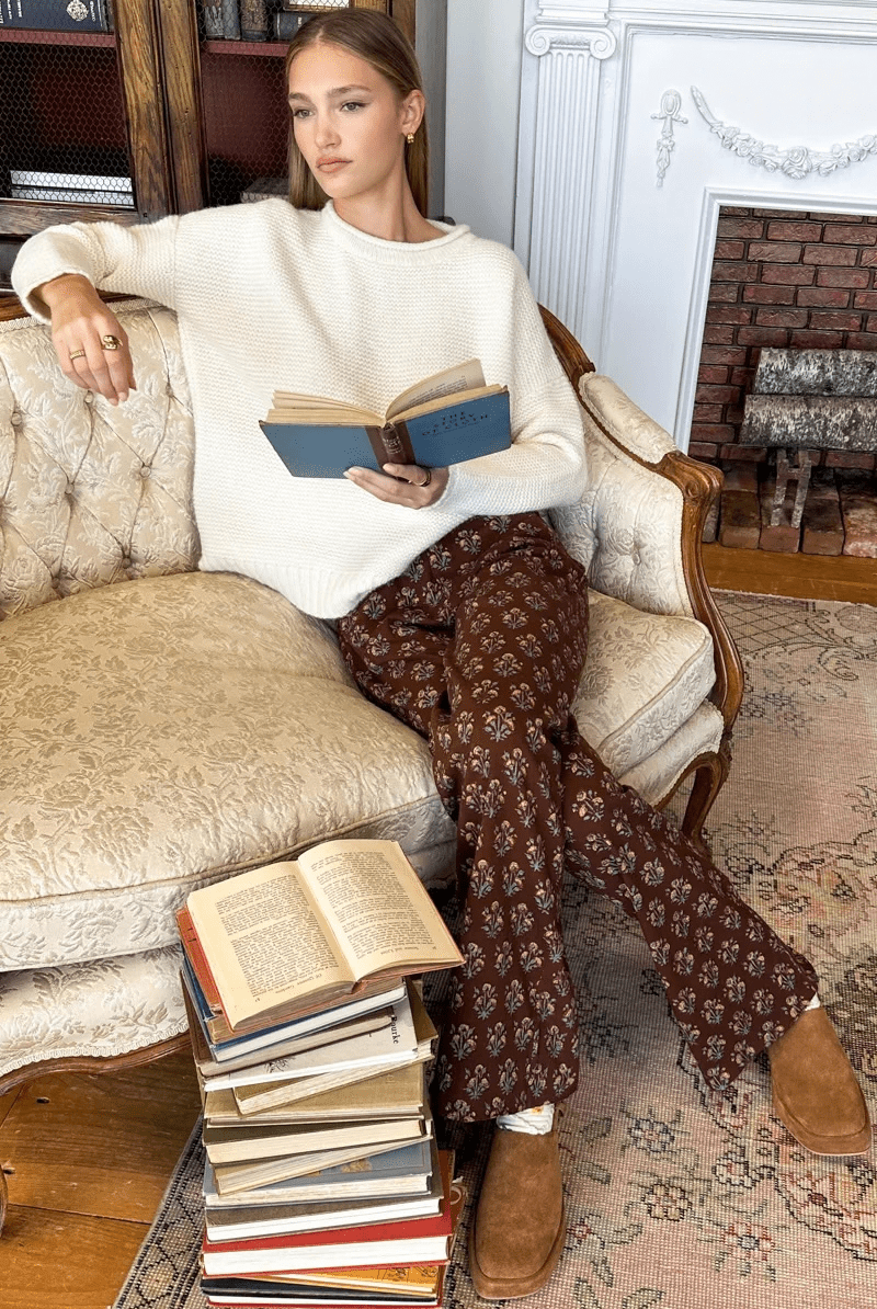 Pants - Emerson Fry - Everyday Pant in Liberty Flowers Cocoa - Archery Close