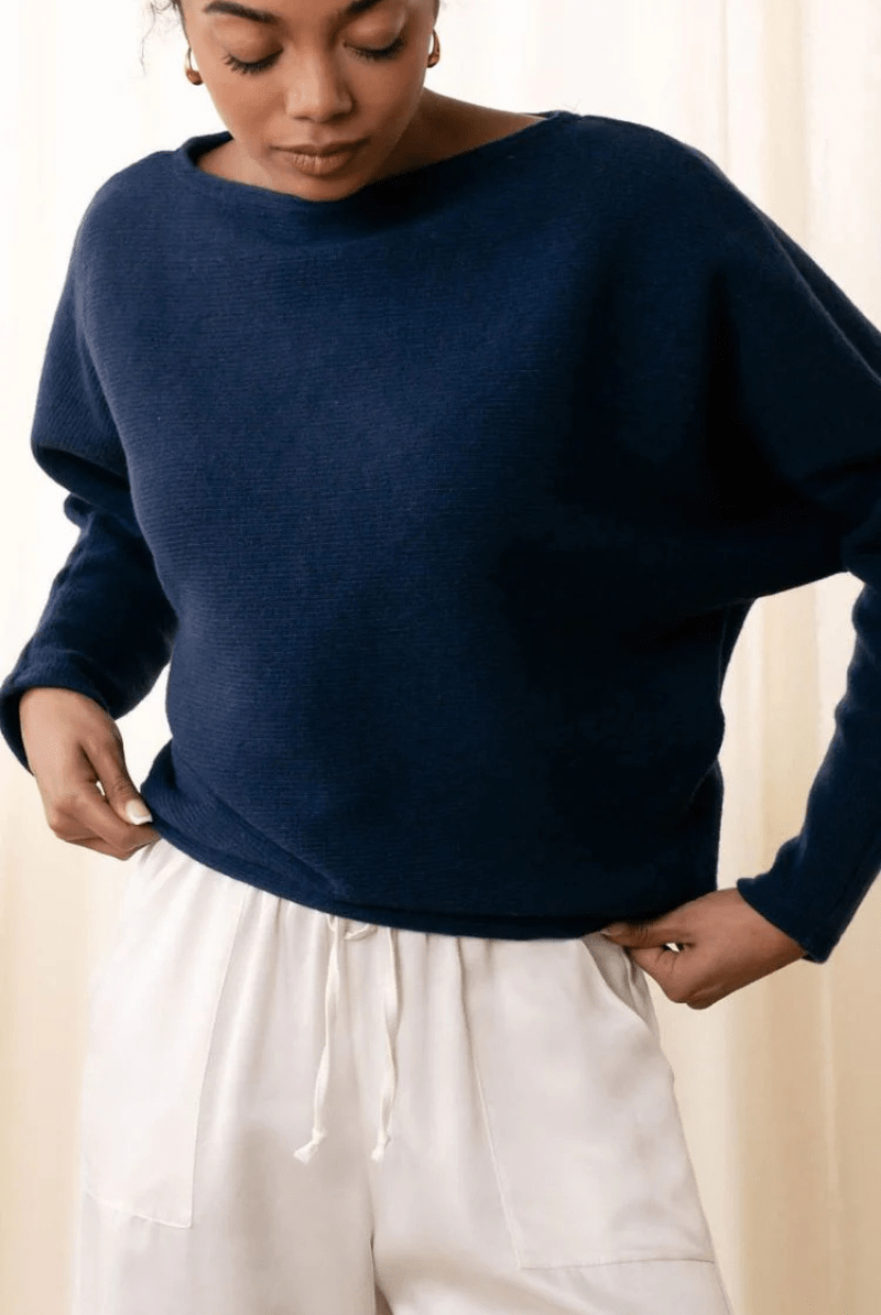 Sweater - Natalie Busby - Everyday Sweater in Navy - Archery Close
