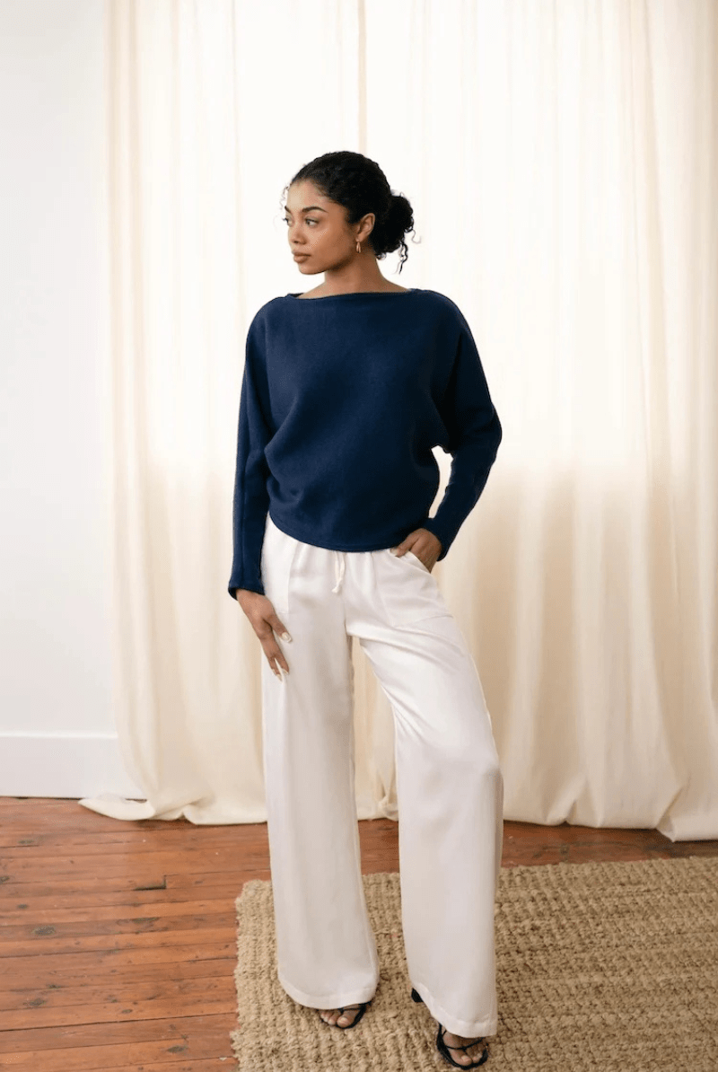 Sweater - Natalie Busby - Everyday Sweater in Navy - Archery Close