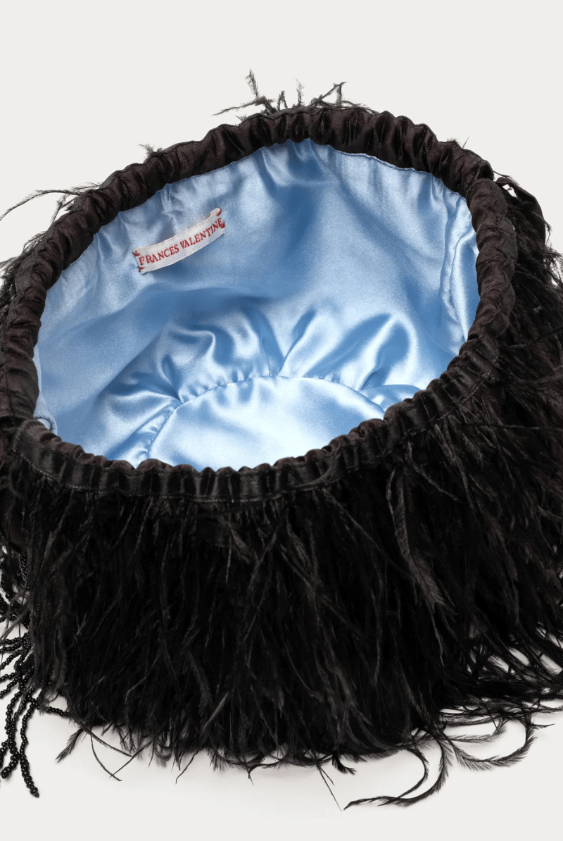 Handbags, Wallets & Cases - Frances Valentine - Feather Pouf Bag - Archery Close