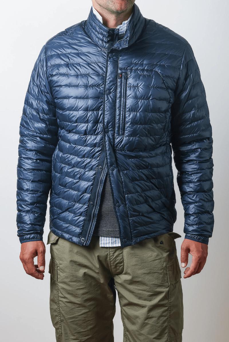 Outerwear - Relwen - Featherweight Down Jacket in Navy - Archery Close