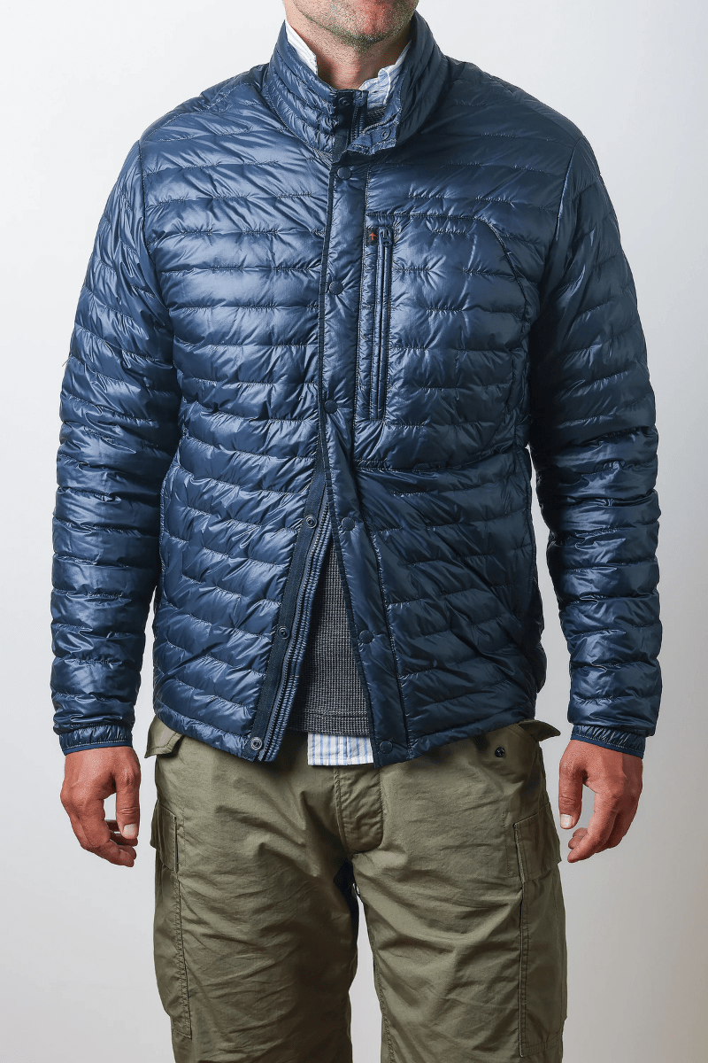 Outerwear - Relwen - Featherweight Down Jacket in Navy - Archery Close