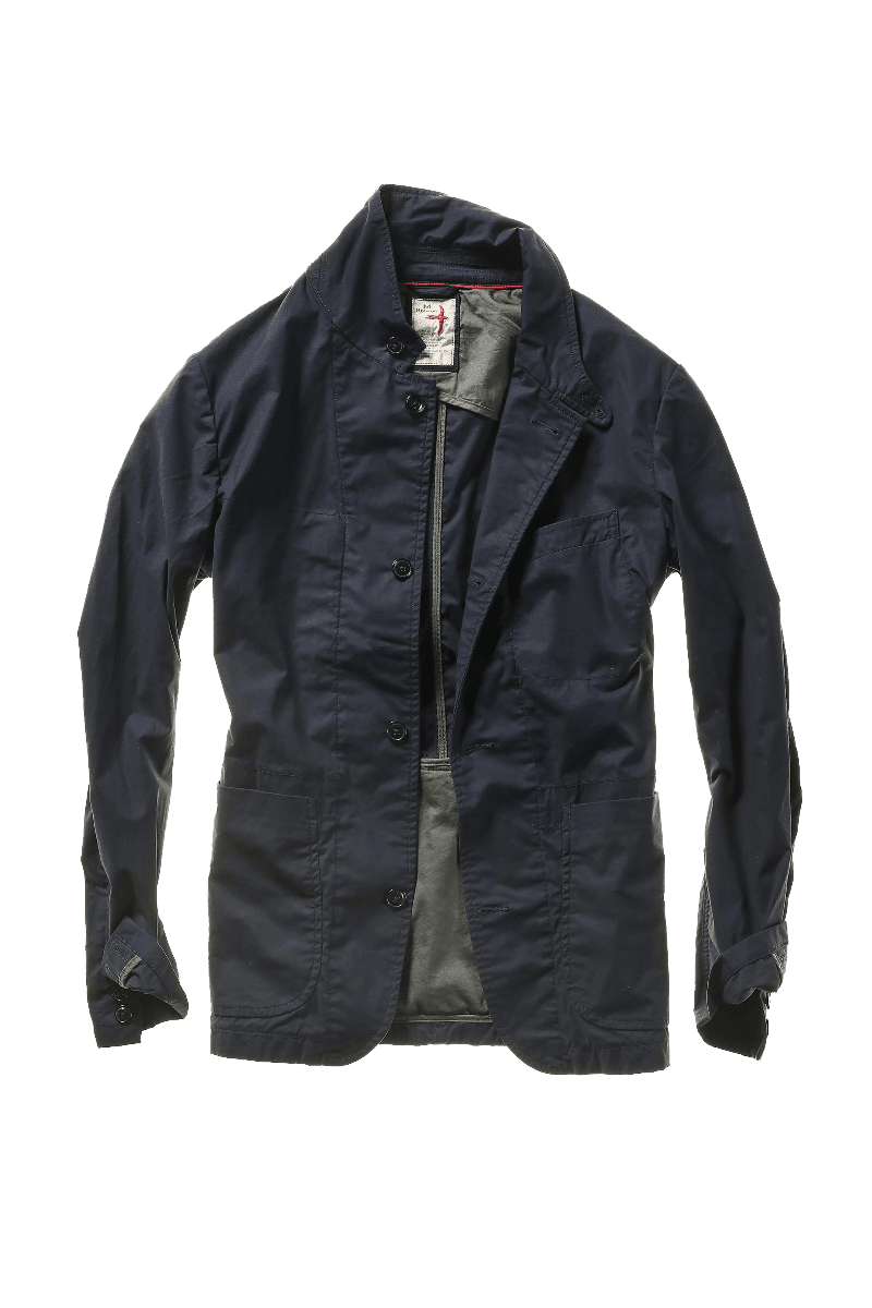 Navy jacket on a white background