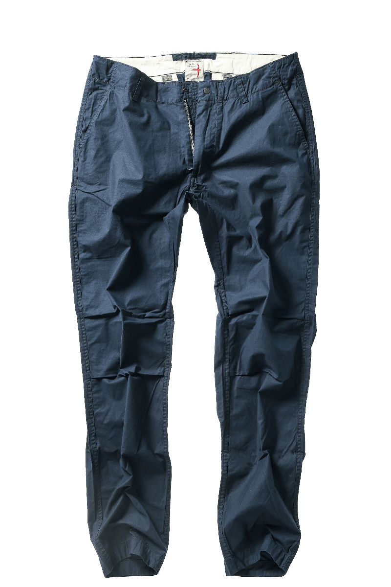 Navy blue pants on a white background