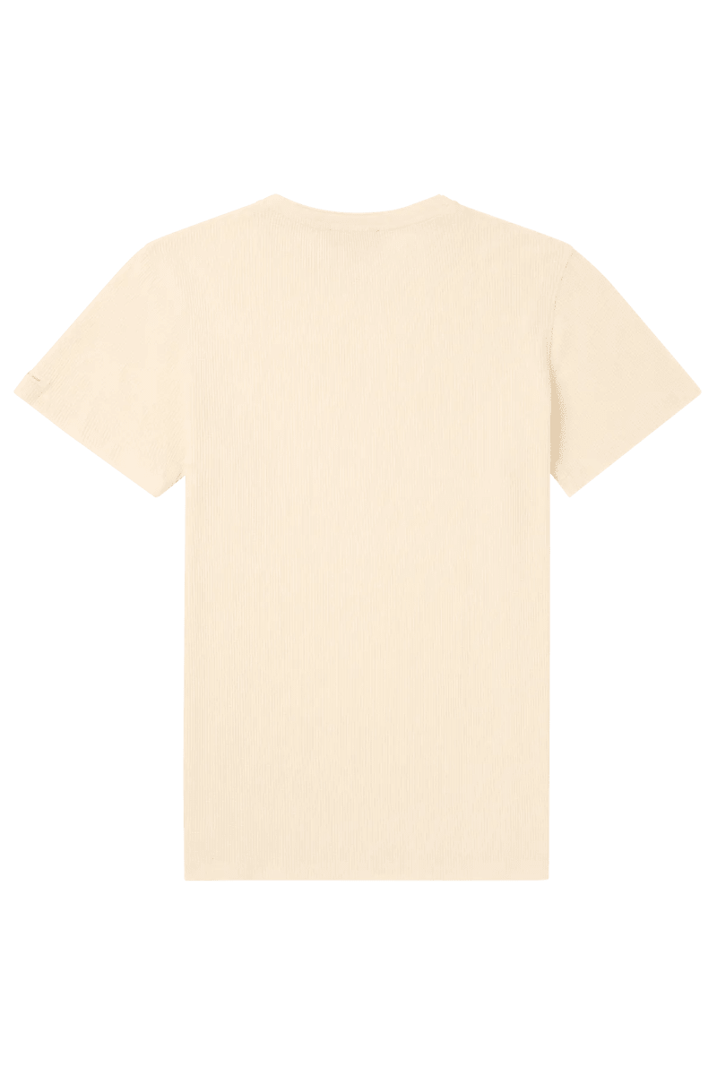 Beige t-shirt on a white background