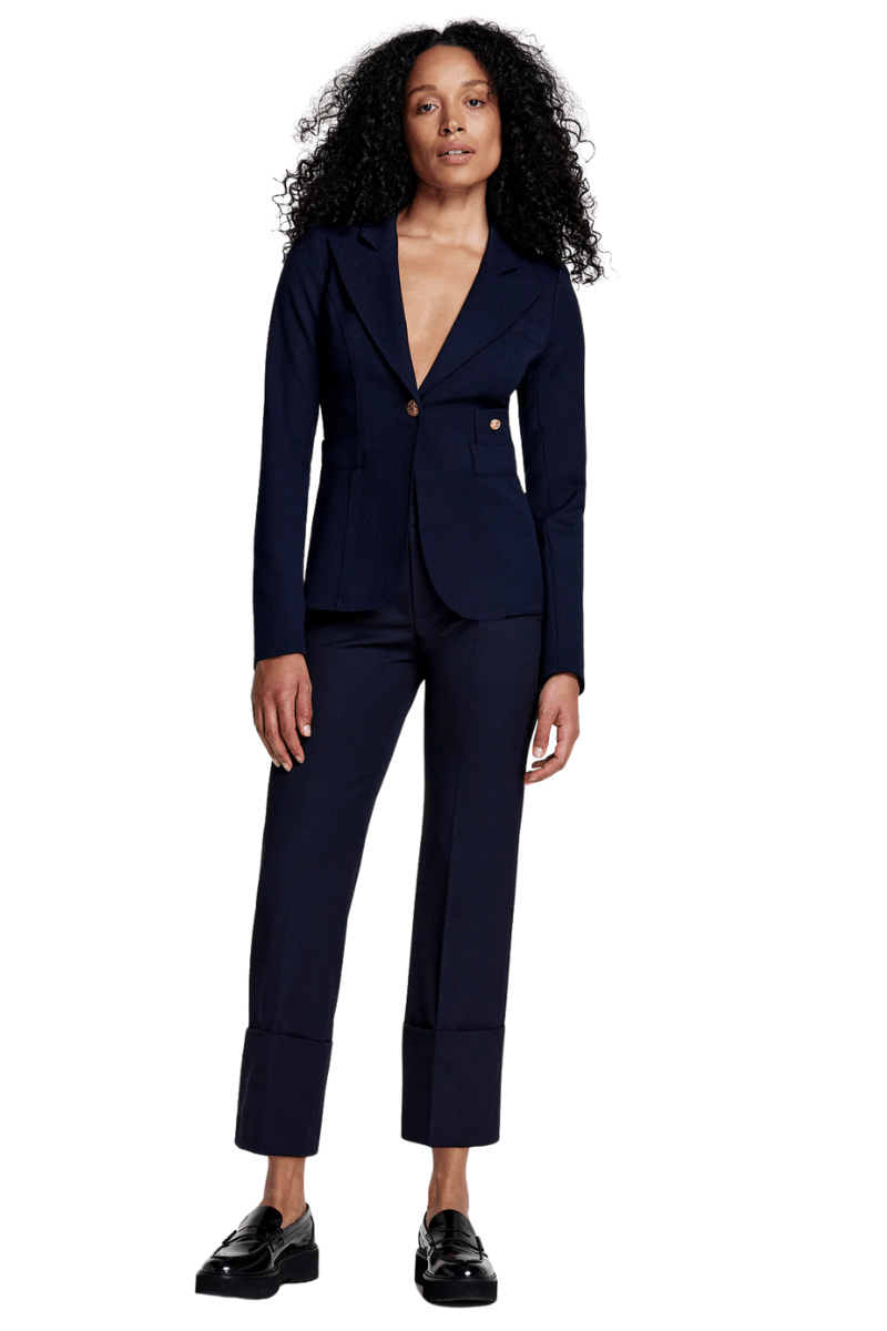 Blazer - Smythe - Full Back Dutchess Blazer in Deep Navy - Archery Close