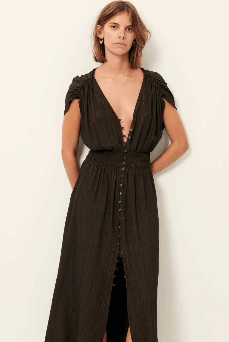 Dresses - Sessun - Galiane Dress in Umbra - Archery Close