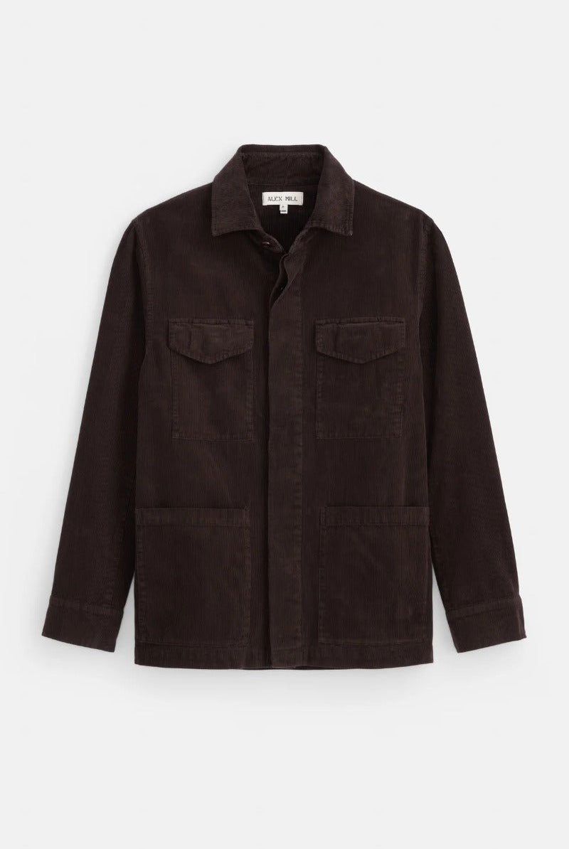 Alex Mill Garment Dyed Chore Jacket in Corduroy - Mole