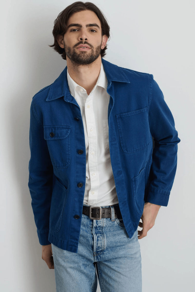 Outerwear - Alex Mill - Garment Dyed Work Jacket in Recycled Denim - Archery Close