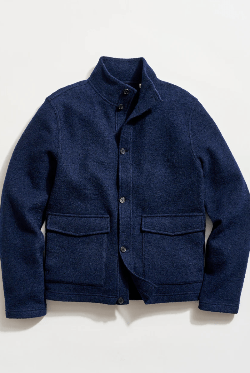 Outerwear - Billy Reid - Garrett Jacket in Navy - Archery Close