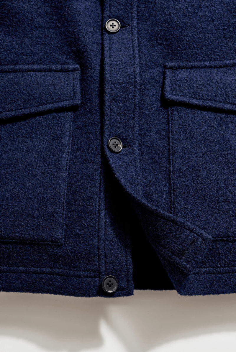 Outerwear - Billy Reid - Garrett Jacket in Navy - Archery Close