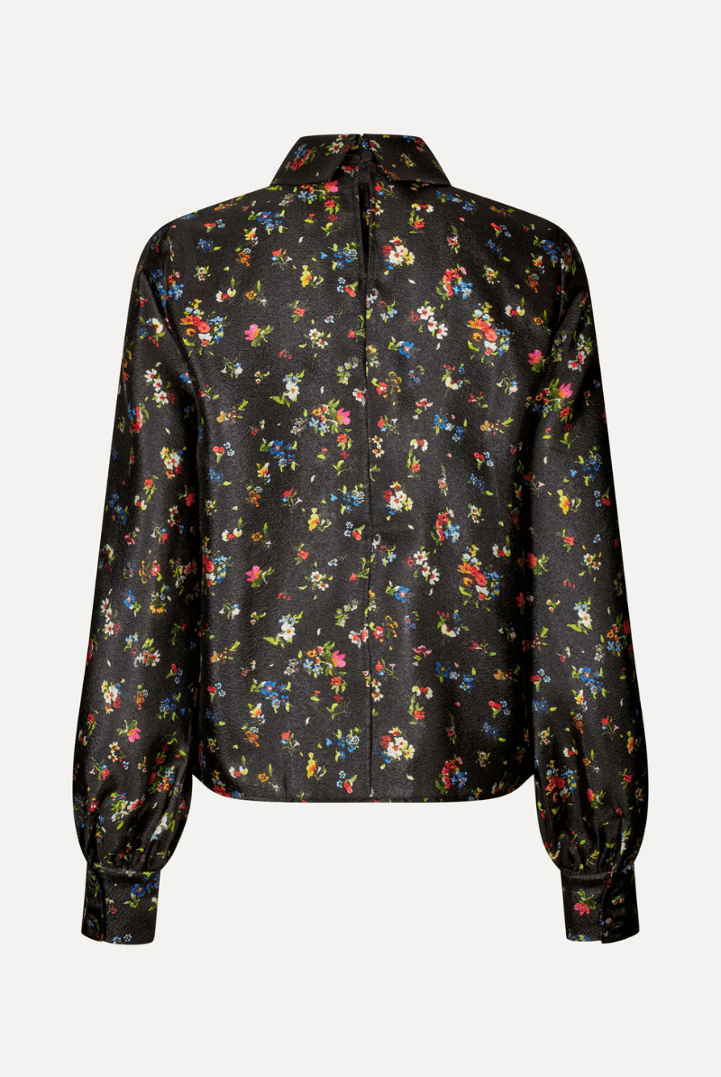 Shirts & Tops - Stine Goya - Gathered Long Sleeve Top in Magnolia Garden - Archery Close