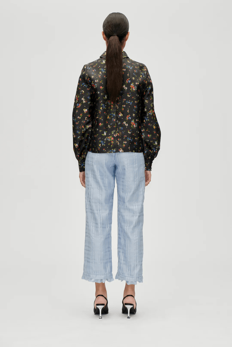 Shirts & Tops - Stine Goya - Gathered Long Sleeve Top in Magnolia Garden - Archery Close