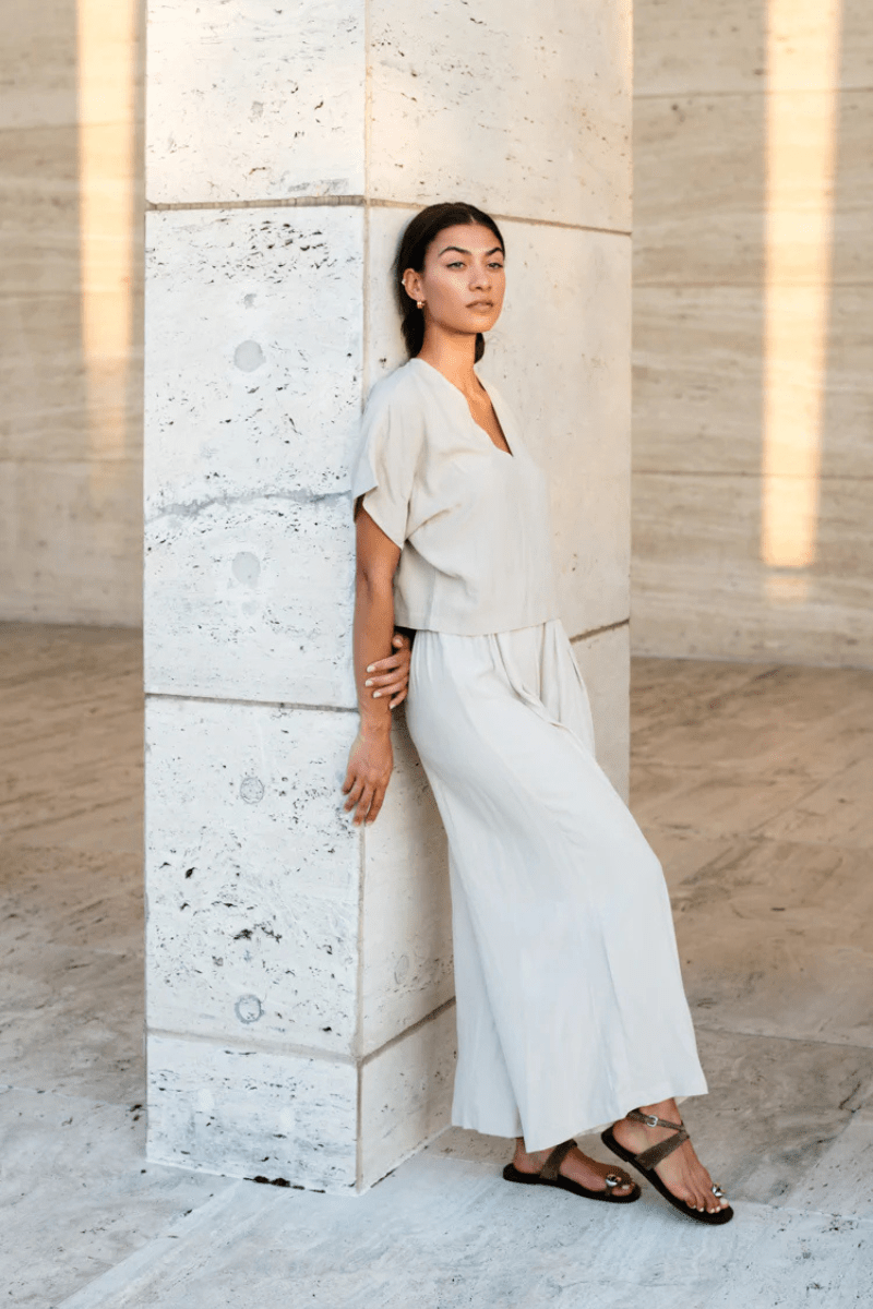 Pants - Natalie Busby - Getaway Pant in Oyster - Archery Close