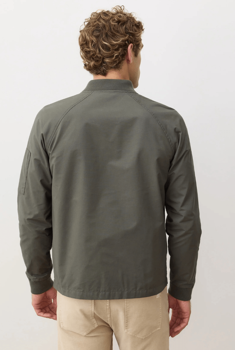 Outerwear - Marine Layer - Glenn Wax Canvas Bomber - Archery Close