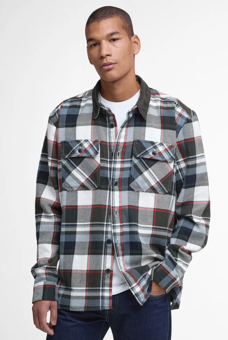 Shirts & Tops - Barbour - Grasmoor Relaxed Long - Sleeved Shirt - Olive - Archery Close