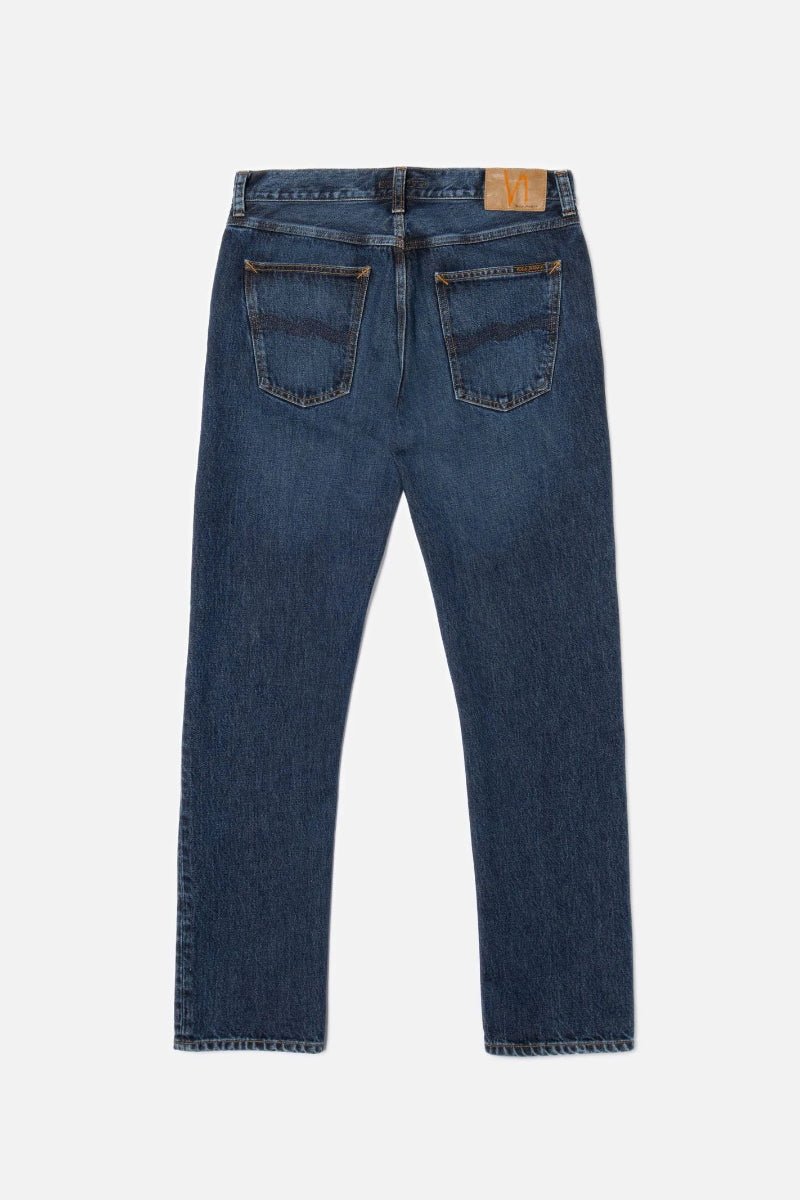 Blue jeans on a white background