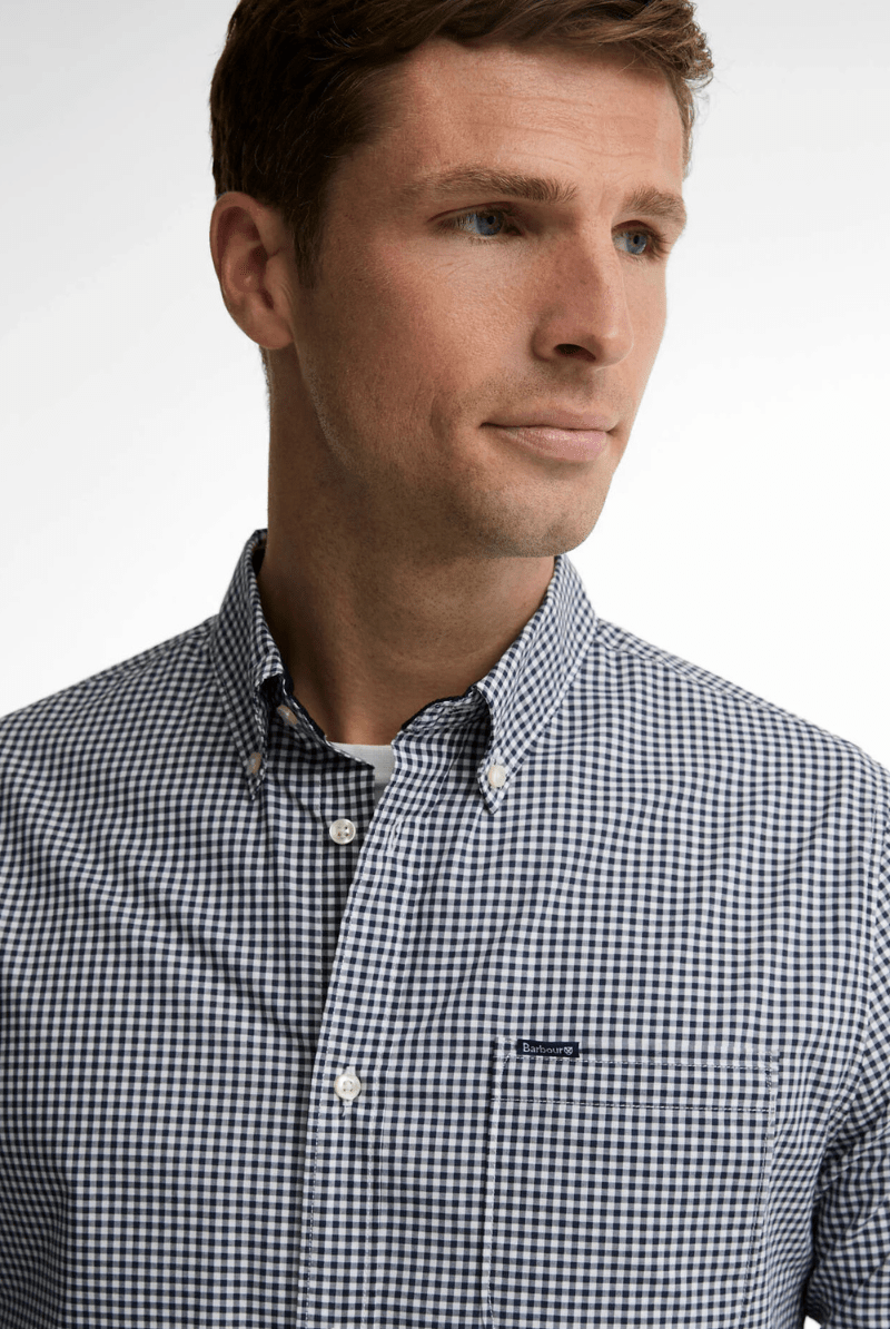 Shirts & Tops - Barbour - Harbourwall Tailored Long-Sleeved Shirt - Archery Close
