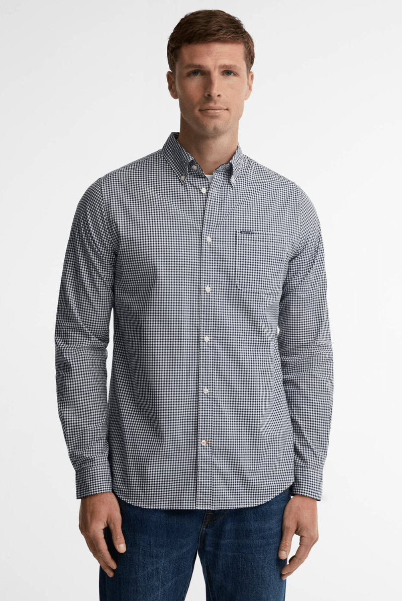 Shirts & Tops - Barbour - Harbourwall Tailored Long-Sleeved Shirt - Archery Close