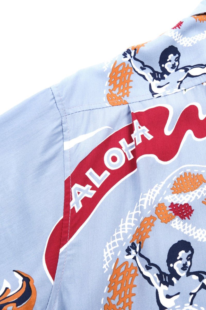Sweatshirts - Freenote Cloth - Hawaiian Clear Blue Aloha - Archery Close
