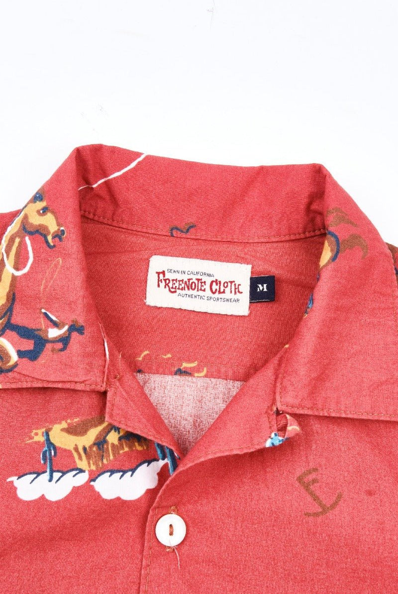 Freenote Cloth Hawaiian Orange Cowboy Shirt