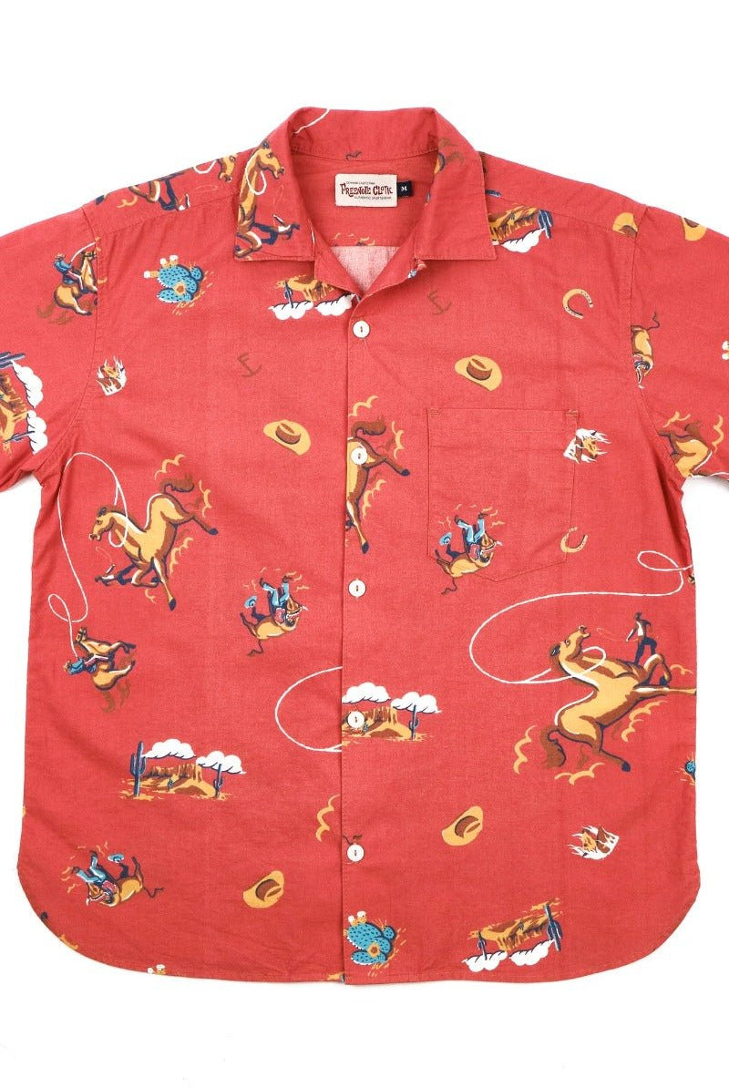 Freenote Cloth Hawaiian Orange Cowboy Shirt