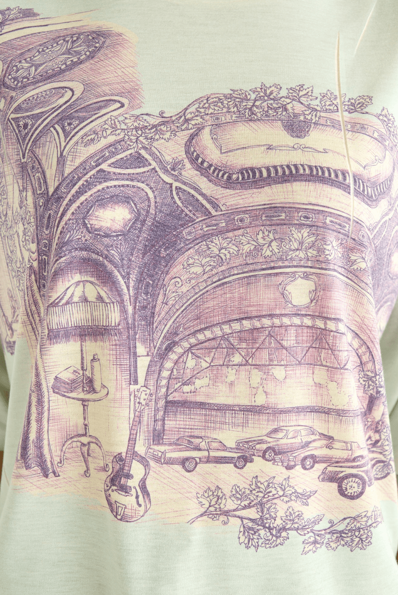 Shirts & Tops - Cotelac - Heart Strings Printed T-Shirt - Archery Close