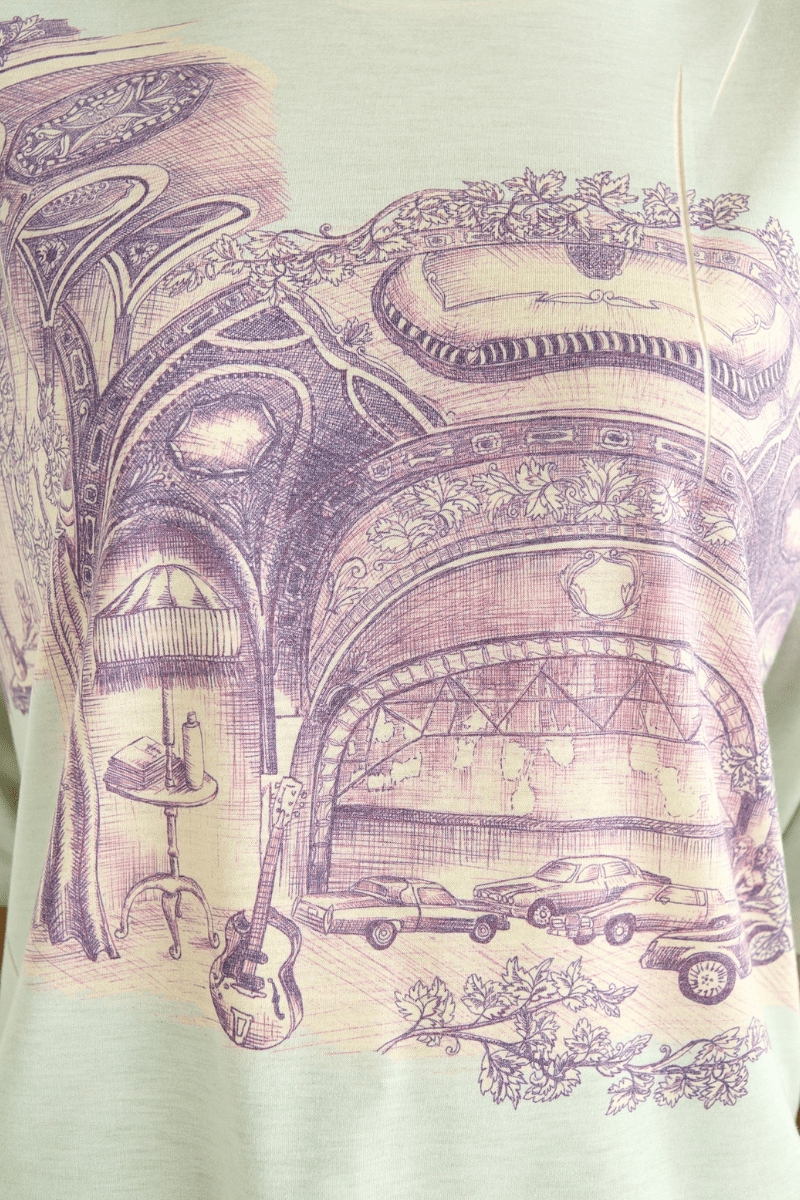 Shirts & Tops - Cotelac - Heart Strings Printed T-Shirt - Archery Close