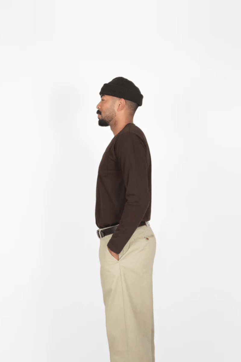 T-Shirt - Dehen 1920 - Heavy Duty Long Sleeve Tee - Brown - Archery Close