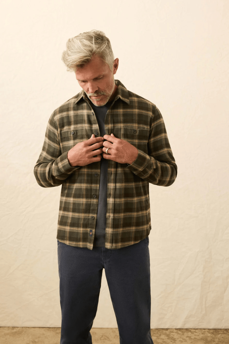 Shirts & Tops - Faherty Brand - Heirloom Portuguese Flannel Shirt - Archery Close