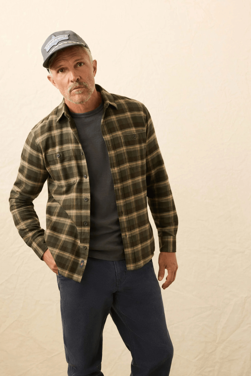Shirts & Tops - Faherty Brand - Heirloom Portuguese Flannel Shirt - Archery Close