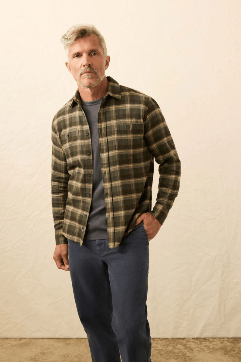 Shirts & Tops - Faherty Brand - Heirloom Portuguese Flannel Shirt - Archery Close