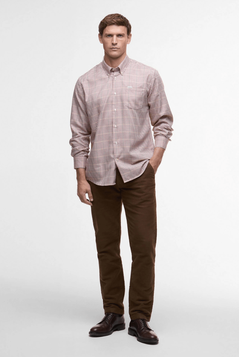 Shirts & Tops - Barbour - Henderson Thermo Weave Long - Sleeved Shirt - Archery Close