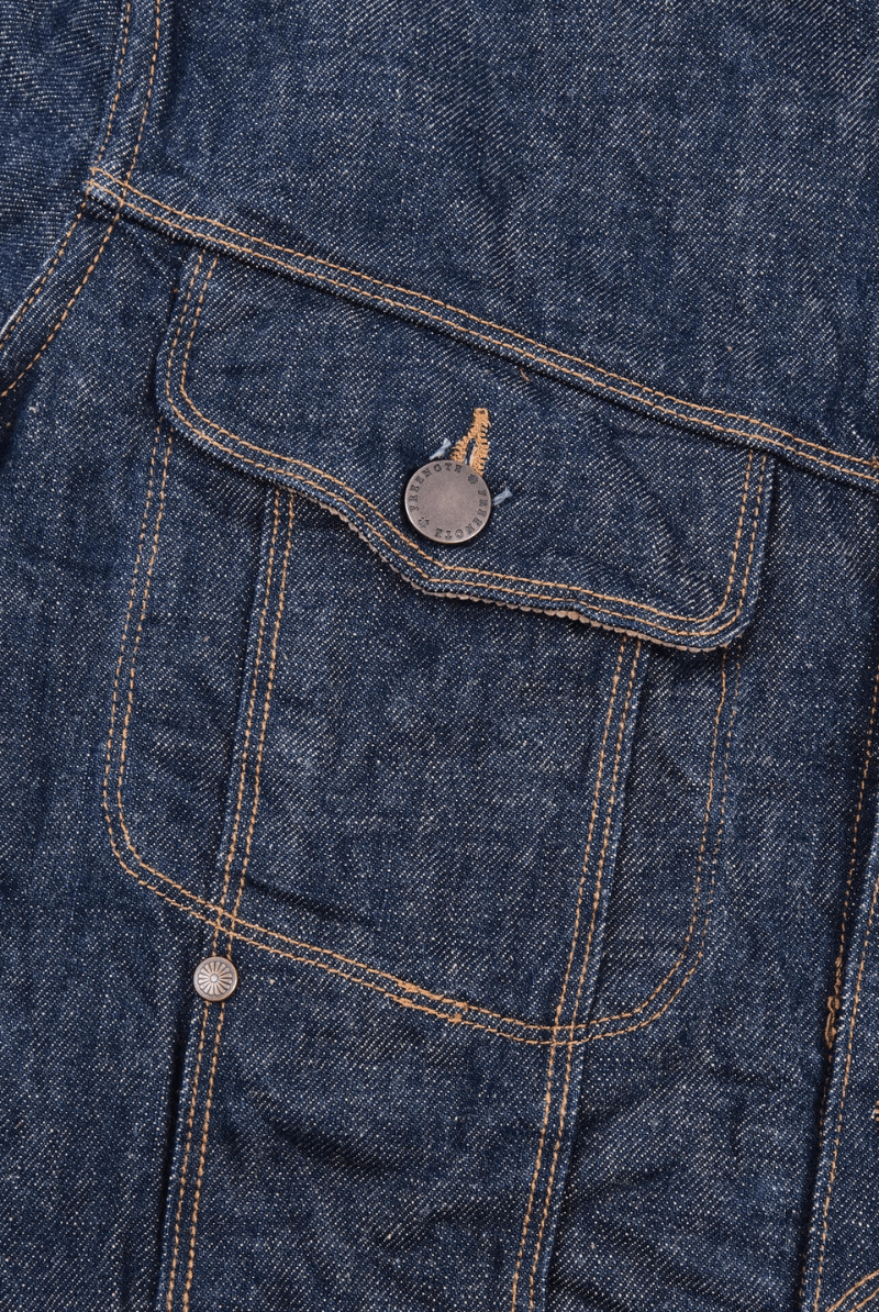 Outerwear - Freenote Cloth - High Low 13 Ounce Natural Indigo Rinsed Jacket - Archery Close