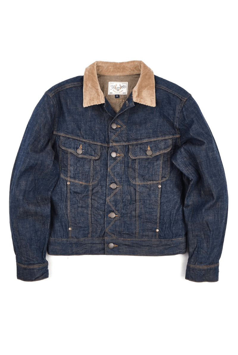 Outerwear - Freenote Cloth - High Low 13 Ounce Natural Indigo Rinsed Jacket - Archery Close