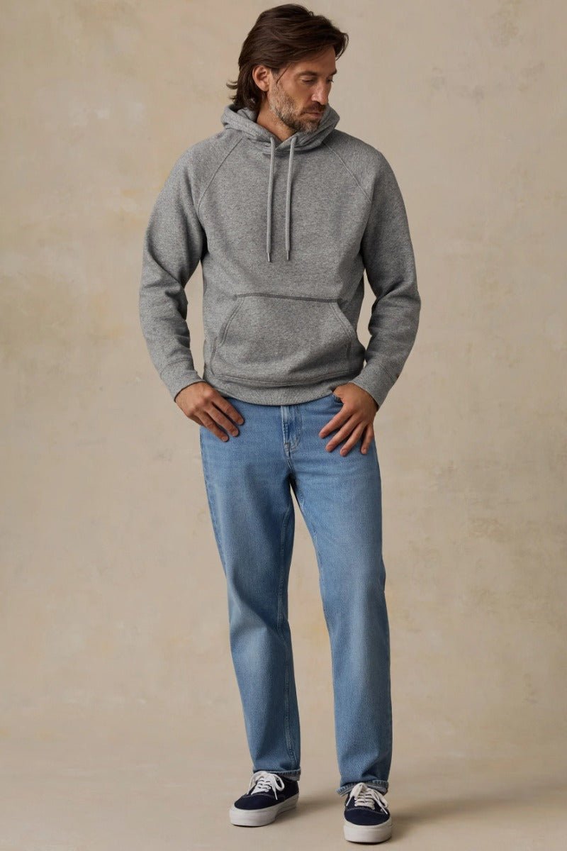 Faherty Brand High Standard Fleece Hoodie - Pebble Grey Heather