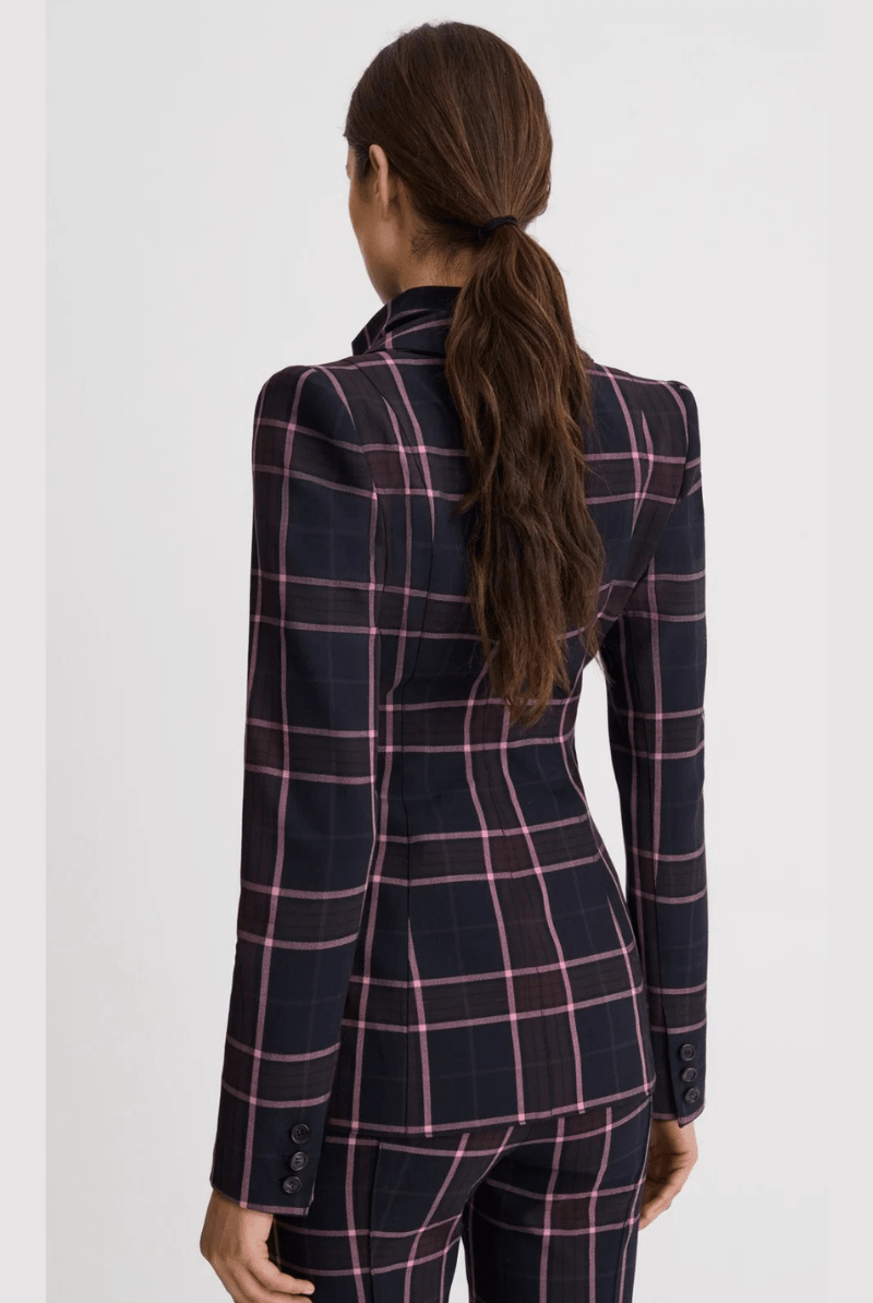 Blazer - Smythe - Hourglass Blazer in Fig Plaid - Archery Close