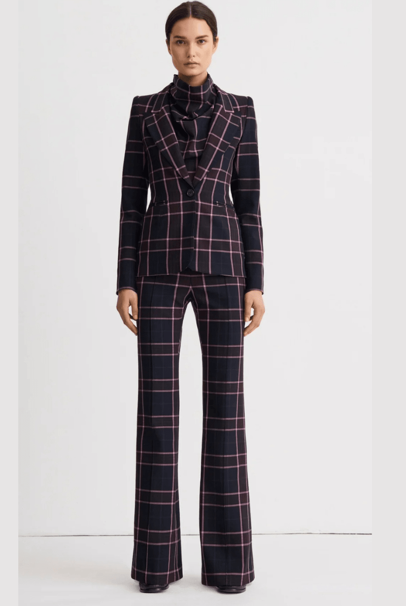 Blazer - Smythe - Hourglass Blazer in Fig Plaid - Archery Close
