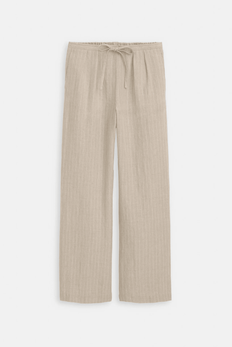 Pants - Alex Mill - Hudson Pinstripe Pant in Linen - Archery Close