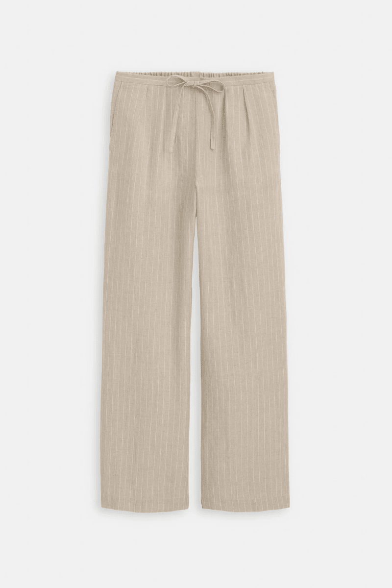 Pants - Alex Mill - Hudson Pinstripe Pant in Linen - Archery Close