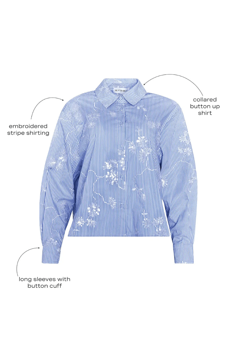 Shirts & Tops - Hunter Bell - Hudson Shirt in Sullivan Stripe - Archery Close