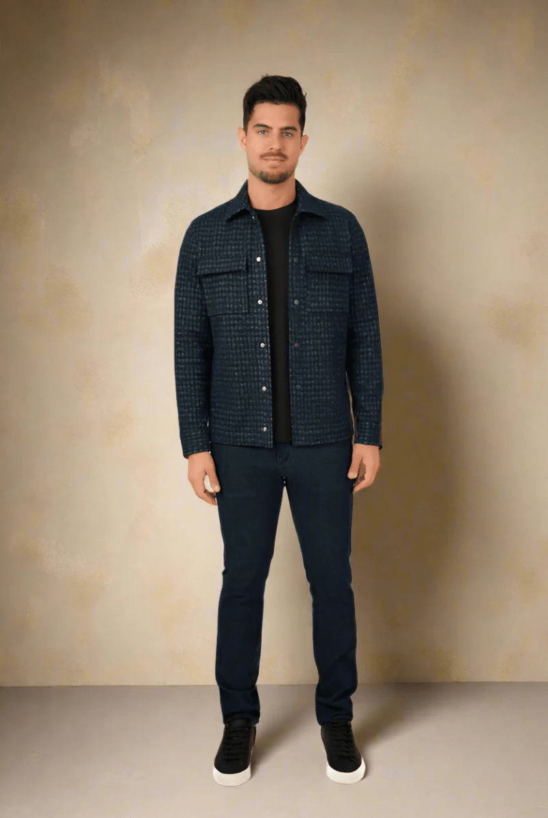 Outerwear - Stone Rose - Hunter Houndstooth Jacquard Jacket - Archery Close