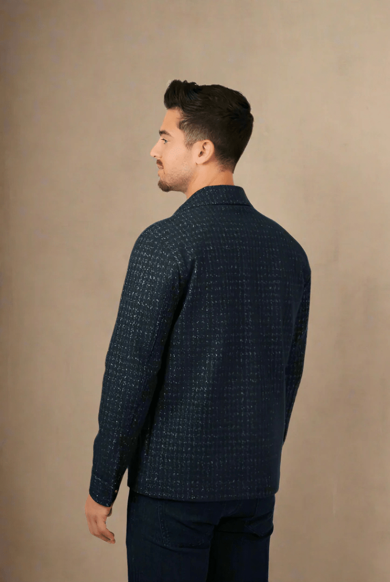 Outerwear - Stone Rose - Hunter Houndstooth Jacquard Jacket - Archery Close