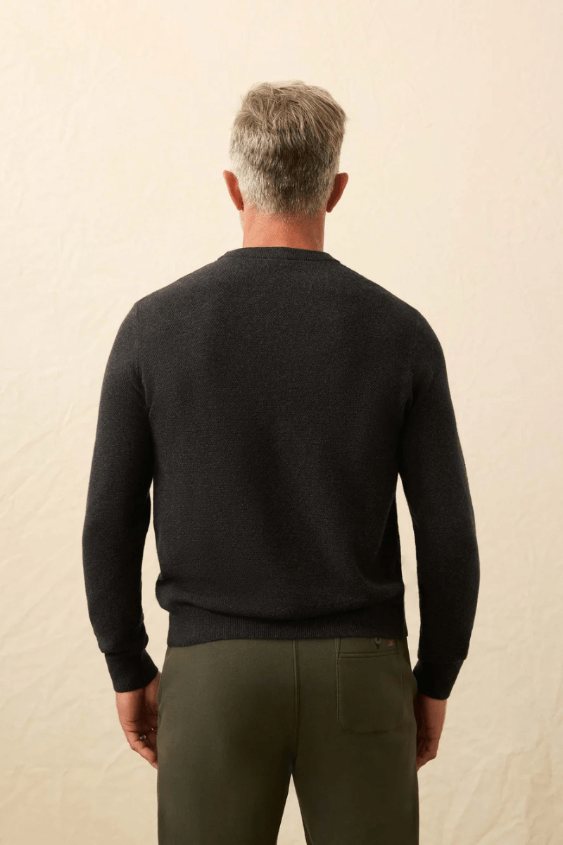 Sweater - Faherty Brand - Jackson Crew Sweater - Archery Close