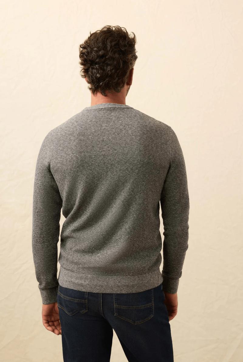 Sweater - Faherty Brand - Jackson Crew Sweater - Archery Close
