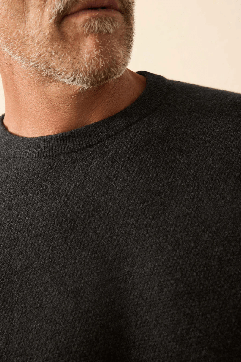 Sweater - Faherty Brand - Jackson Crew Sweater - Archery Close