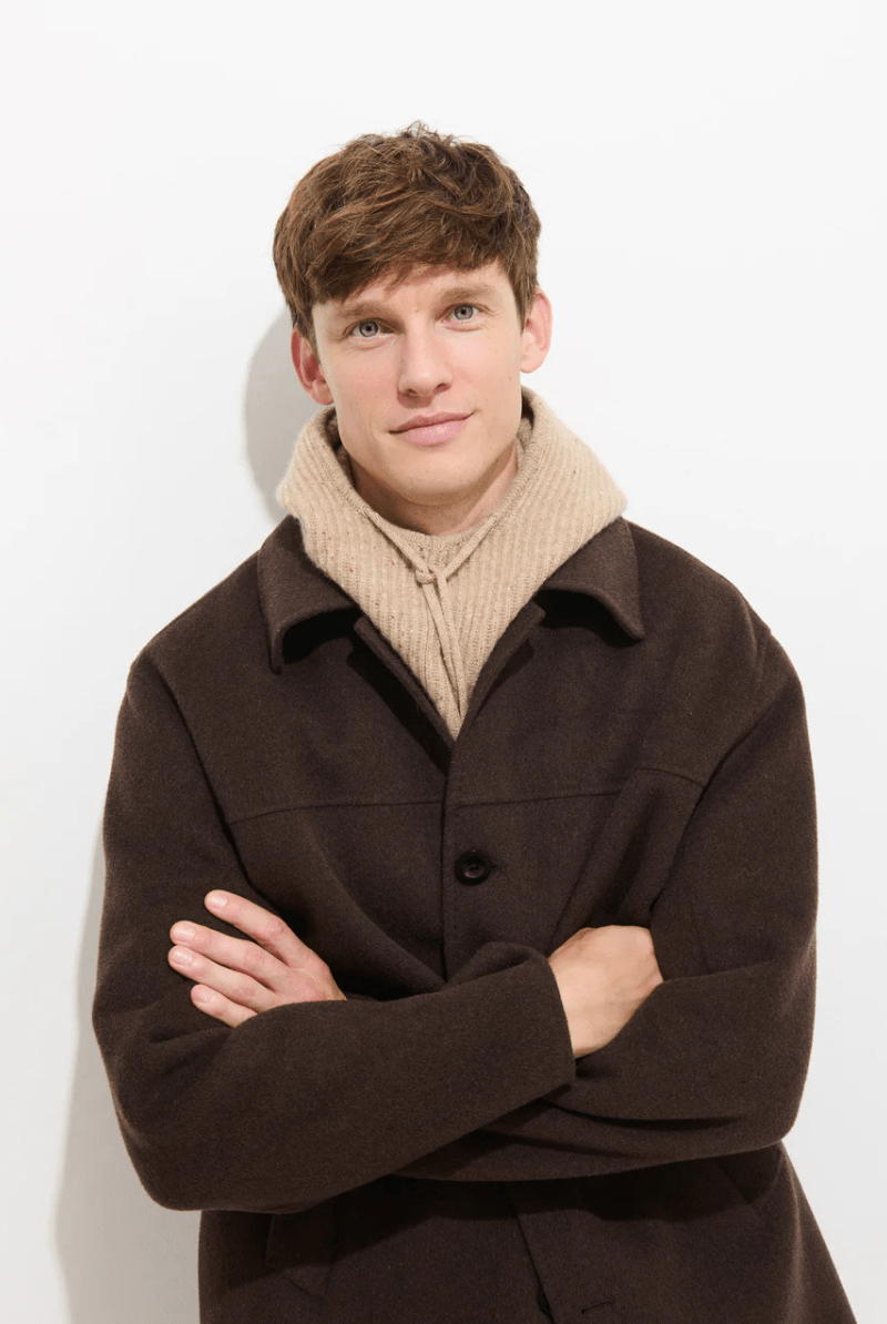 Outerwear - Alex Mill - Jacob Coat in Wool - Espresso - Archery Close