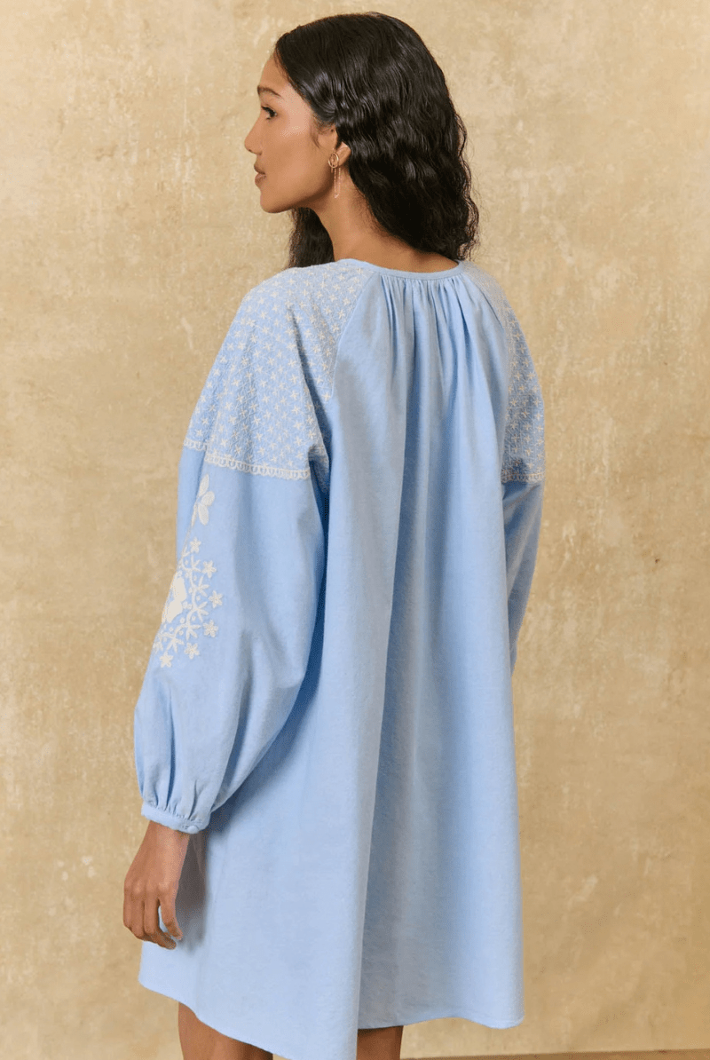 Dresses - Louise Misha - Janice Dress in Oxford Blue - Archery Close